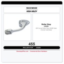Rockwood 455 Curved Roller Stop – US26D Satin Chrome | Cast Brass