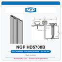 NGP HD5700B Full Surface Geared Continuous Hinge 83/85/95" Black Anodized | National Guard