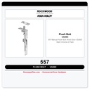 Rockwood 557 Manual Flush Bolt Wood Door US26D Satin Chrome – 2-Pack