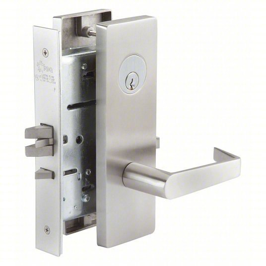 PDQ MR126 PFEF Mortise Lockset – Passage Function, Grade 1, US26D Satin Chrome