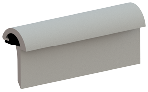 Hager 844S Aluminum Astragal Neoprene Bulb Seal Fire Rated 84 in.