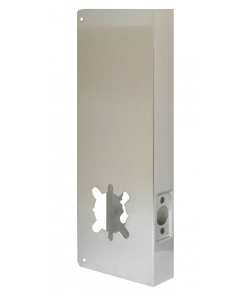 Don-Jo 14-2-CW Wrap-Around Plate | 5"x14" Stainless Steel Lever Lock Conversion