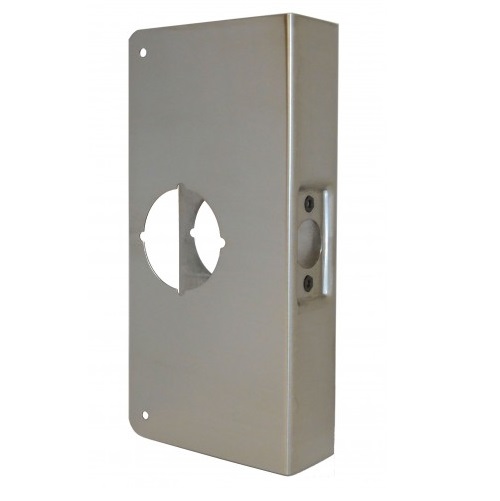 Don-Jo 1-CW Stainless Steel Wrap-Around Plate | 4"x9" | 1-3/8" Door | US32D/630