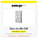 Don-Jo 9K-CW Extended Wrap-Around Plate 4-3/4" x 9", 2-3/4" Backset