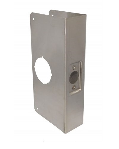 Don-Jo 212-CW Stainless Steel Wrap-Around Plate | 2-1/2" Extra-Thick Door Reinforcer 4-1/4" x 9"