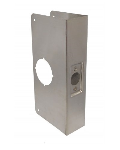 Don-Jo 212C-CW Stainless Steel Wrap-Around Plate | 2-1/2" Door | 2-3/8" Backset | 4-1/4" x 9" | US32D