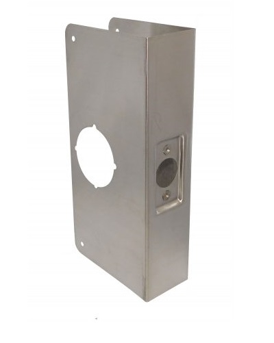 Don-Jo 214C-CW Stainless Steel Wrap-Around Plate | 2-1/4" Thick Door Reinforcer (2-3/8" Backset)