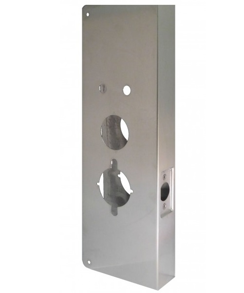 Don-Jo 27-CW Stainless Steel Wrap-Around Plate | Alarm Lock Trilogy Reinforcer 5x15