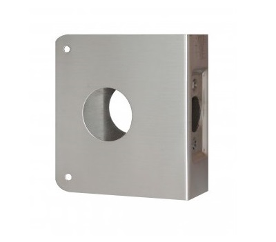 Don-Jo 5-CW Wrap-Around Plate | 4"x4-1/2" Stainless Steel Deadbolt Reinforcer 1-3/8" Door
