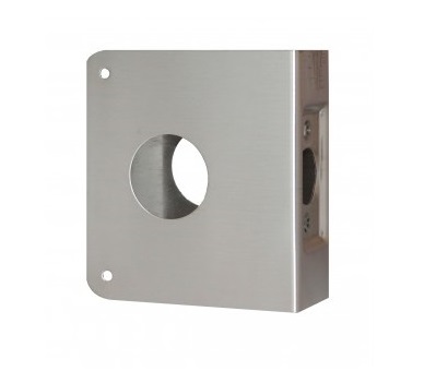 Don-Jo 6-CW Wrap-Around Plate | 630 Stainless, 1-3/4" Door, 1-1/2" Bore