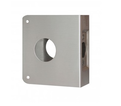 Don-Jo 8-CW Wrap-Around Plate | US32D Satin Stainless | 2-3/4" Backset Deadbolt Reinforcer