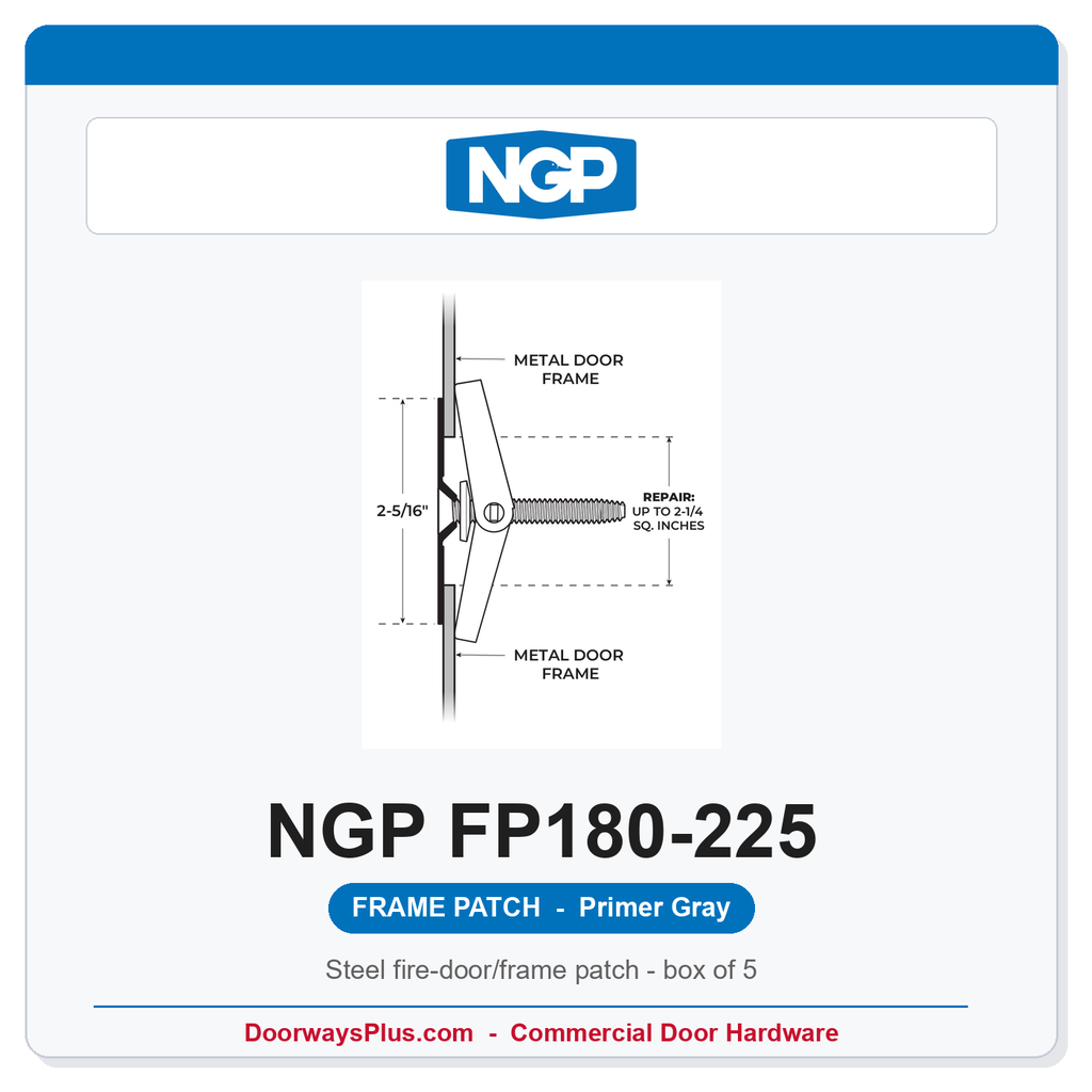 NGP FP180-225 GapGuard 180-Min Frame Patch Kit - Primer Gray | National Guard