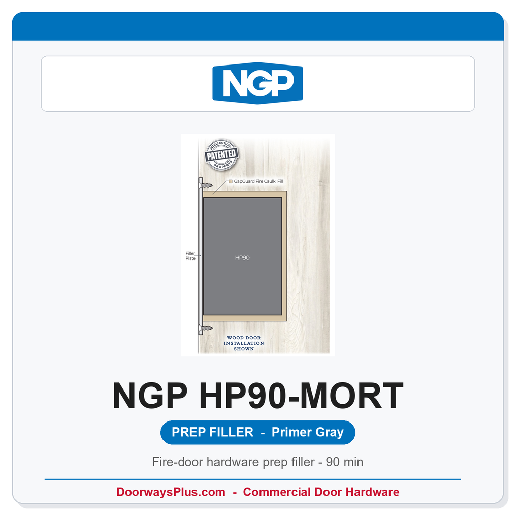 NGP HP90-MORT GapGuard Mortise Prep Filler - Primer Gray | National Guard