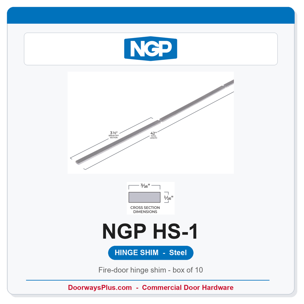 NGP HS-1 GapGuard Steel Hinge Shim | National Guard