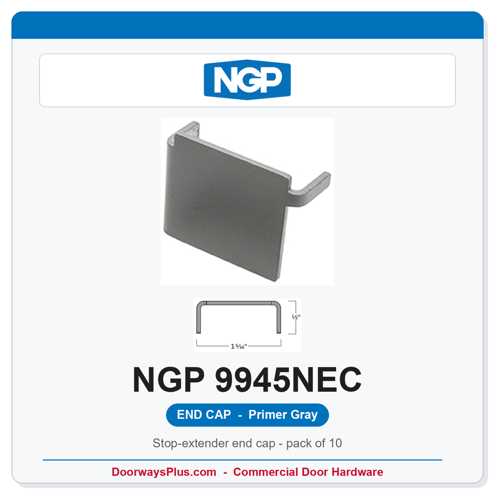 NGP 9945NEC GapGuard Stop Extender End Cap - Primer Gray | National Guard