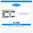 Bobrick B-3588 Surface-Mtd. Multi-Roll Toilet Tissue Dispenser – TrimLineSeries