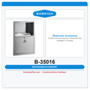 Bobrick B-35016 Sharps Disposal, Recessed (Not available in Canada)
