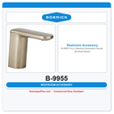 Bobrick B-9955 Fino Collection Automatic Faucet, Brushed Nickel