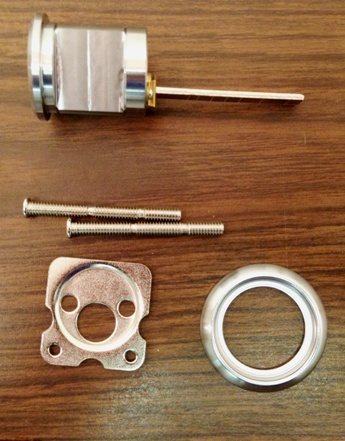 PDQ I5308 SFIC Rim Cylinder Housing – US26D Satin Chrome, Less Core