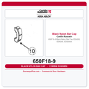 Corbin Russwin 650F18-9 Black Nylon Bar Cap – ED4200, ED5200, ED5200A