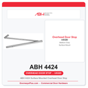 ABH 4424 Surface Mounted Overhead Door Stop | US32D Satin Stainless | Medium Duty