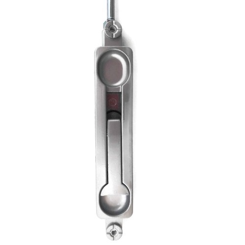 International Door Closers FB-1204 Manual Flush Bolt – 1/4" Offset, 7/8" Backset, Aluminum Storefront