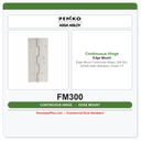 Markar FM300 Edge Mount Continuous Hinge | 14-Ga 304 SS | US32D Satin Stainless | Grade 1 Fire Rated