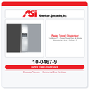 ASI 10-0467-9 Traditional™ - Paper Towel Disp. & Waste Receptacle - Multi, C-Fold - 7 gal. Surface Mounted