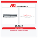 ASI 10-0318 Soap Dispenser & Shelf - One Liquid Valve - Surface Mounted