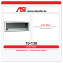 ASI 10-130 Security Shelf – Chase Mount Recessed | American Specialties