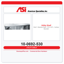 ASI 10-0692-530 Shelf - Stainless Steel - 5”D X 30”L - Surface Mounted