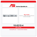 ASI 10-8215-4 Mop Rack – 4 Holders, 36" Surface Mounted | American Specialties