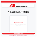 ASI 10-A0247-TRBS TRI-Umph™ Ceramic Backsplash & Frame – Surface Mount