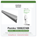 Pemko 18062CNB Aluminum Nylon Brush Split Astragal 84" Grey | Meeting Stile Seal