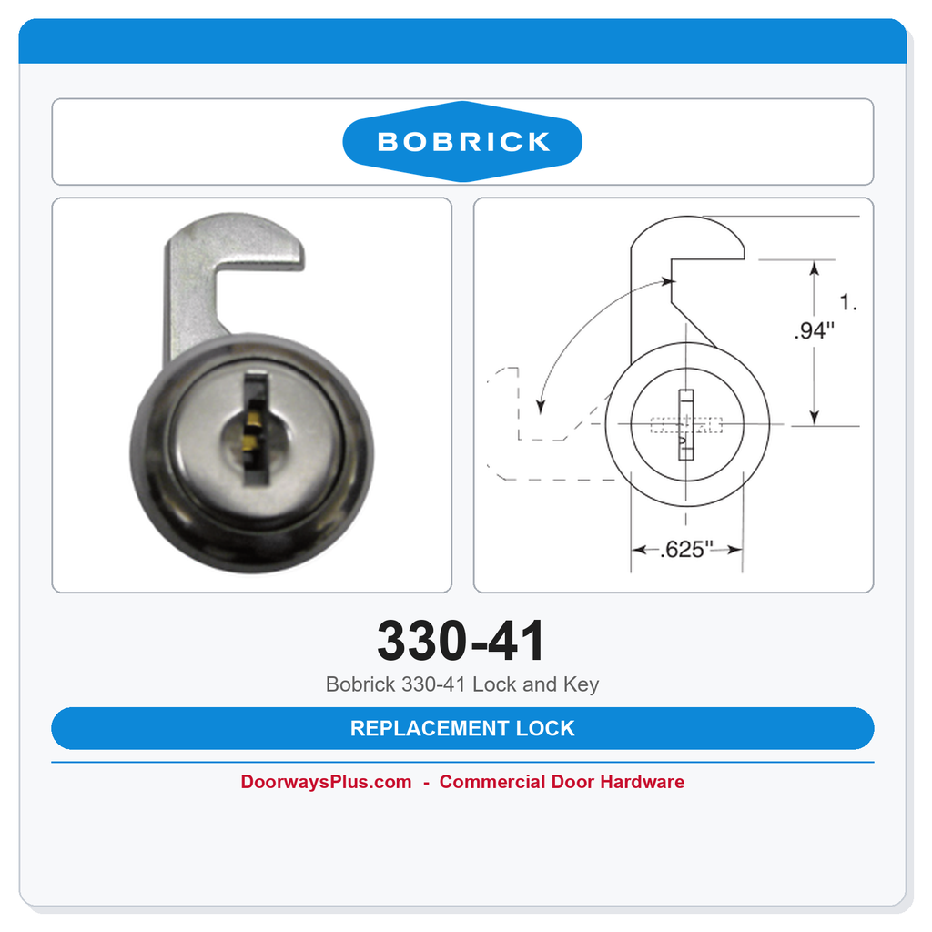 Bobrick 330-41 Lock and Key