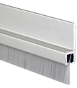 Pemko 18041CNB 84" Brush Gasketing Door Seal - 3/8" Grey Nylon Brush in Clear Anodized Aluminum Housing