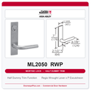 Corbin Russwin ML2050 RWP Half Dummy Trim | Grade 1 Commercial