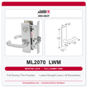 Corbin Russwin ML2070 LWM Full Dummy Trim | Grade 1 Commercial