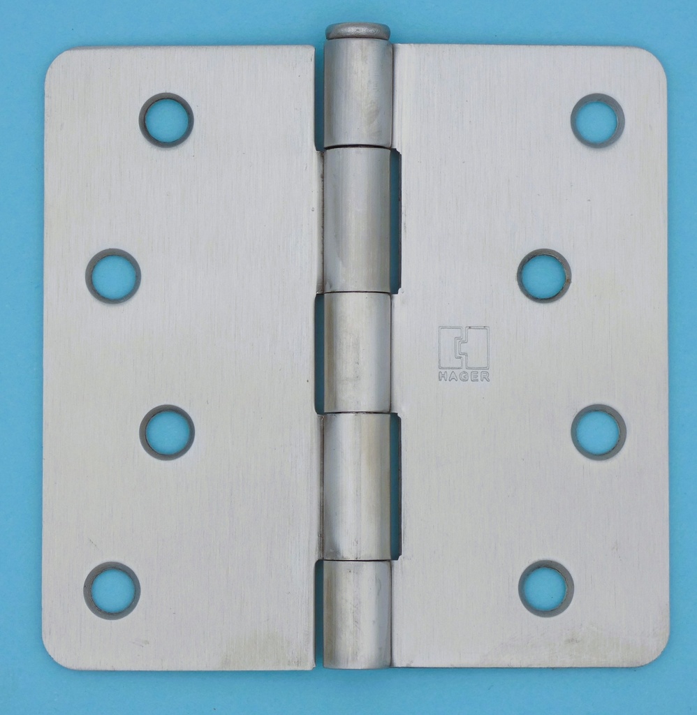 Hager RC1541 4x4 Plain Bearing Hinge – 1/4" Radius Non-Ferrous