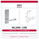 Corbin Russwin ML2090 LSM Full Active Dummy Trim | Grade 1 Commercial