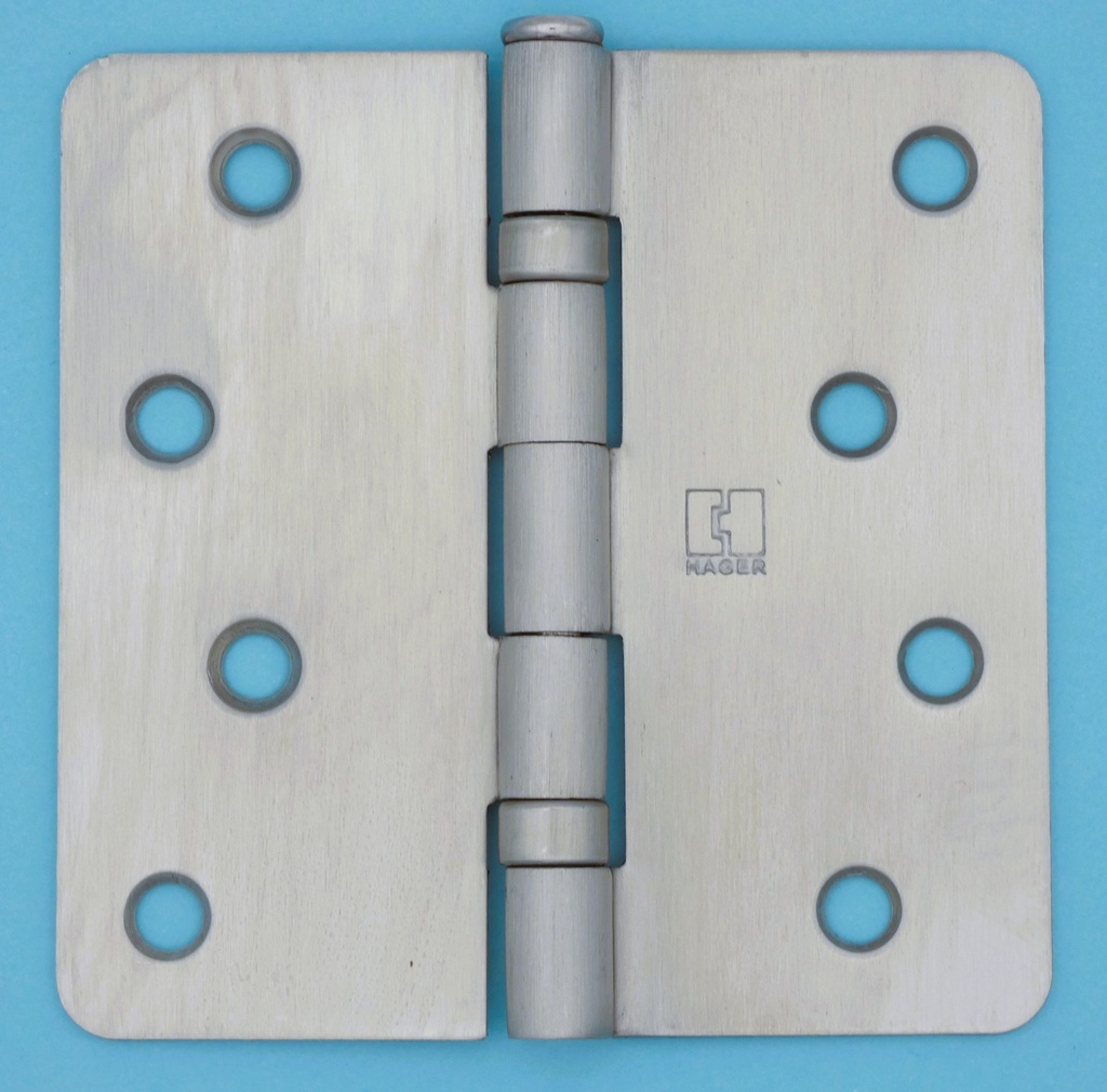 Hager RCBB1541 4x4 Ball Bearing Hinge 1/4" Radius US32D