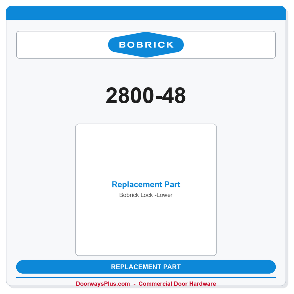 Bobrick 2800-48 Lock Lower – B-2800 Cabinet Replacement Part