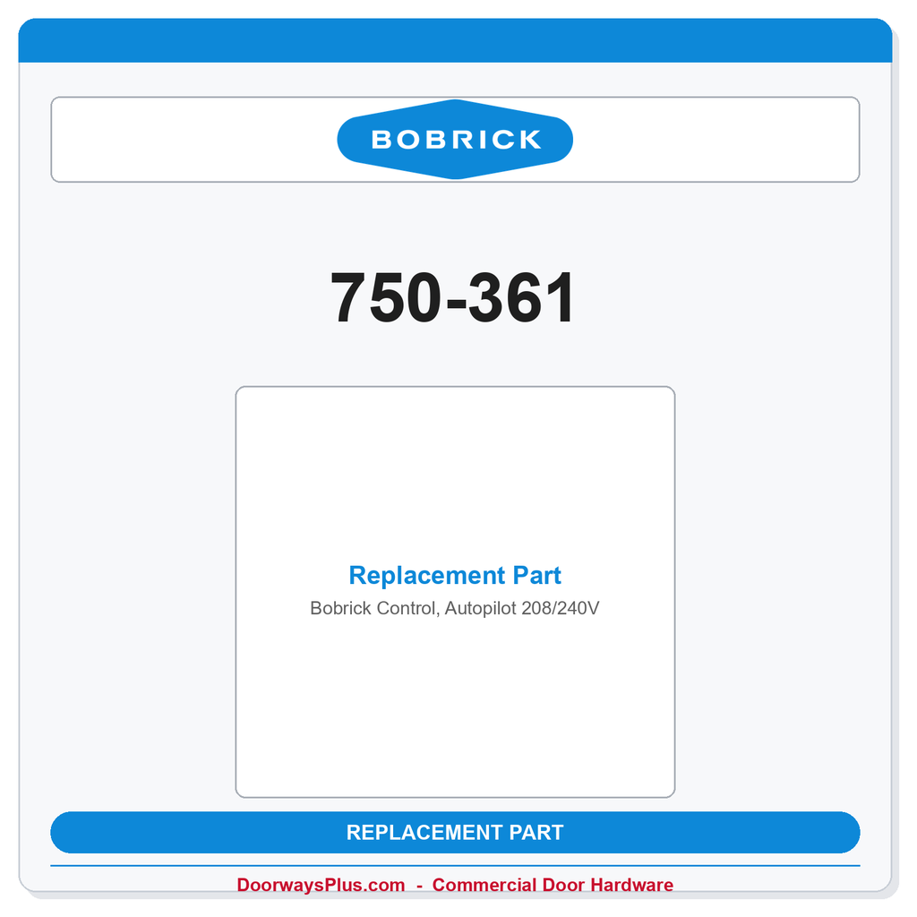 Bobrick 750-361 Control, Autopilot 208/240V