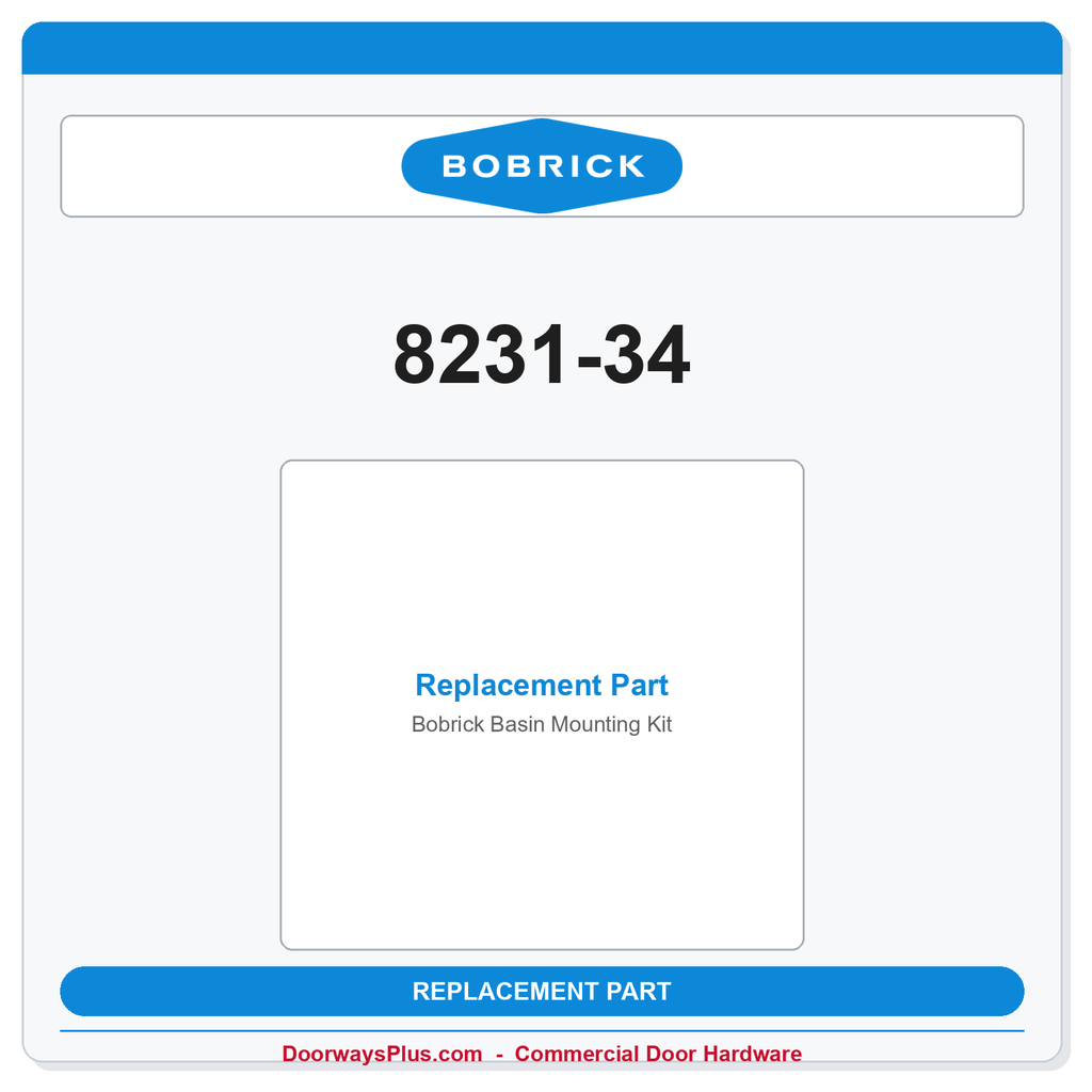 Bobrick 8231-34 Basin Mounting Kit – Factory Replacement Part