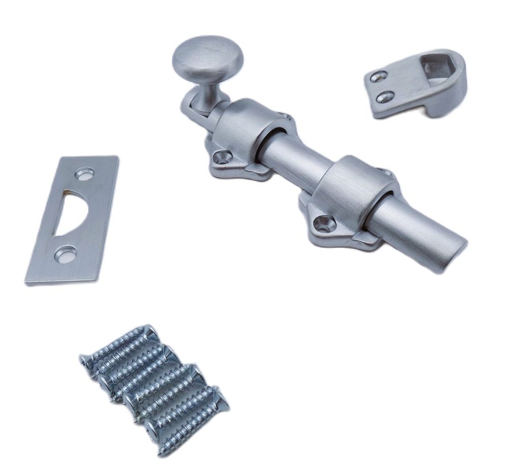 Rockwood 630-4 Dutch Door Surface Bolt, 4 Inch, Solid Brass