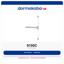 Dorma 9100C CVR Exit Device | 30 in Wide Stile | 9000 Series | ANSI Grade 1 | Exit Only