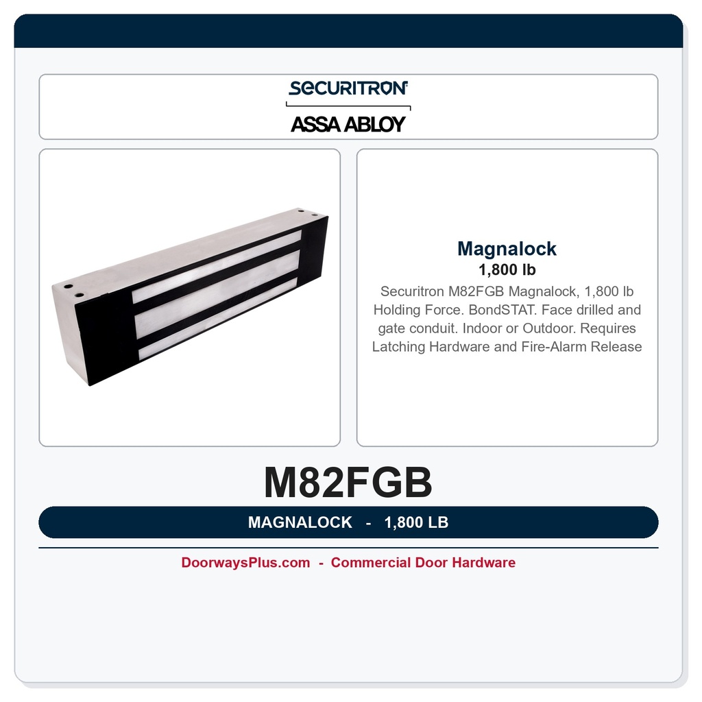 Securitron M82FGB Magnalock 1,800 lb | BondSTAT