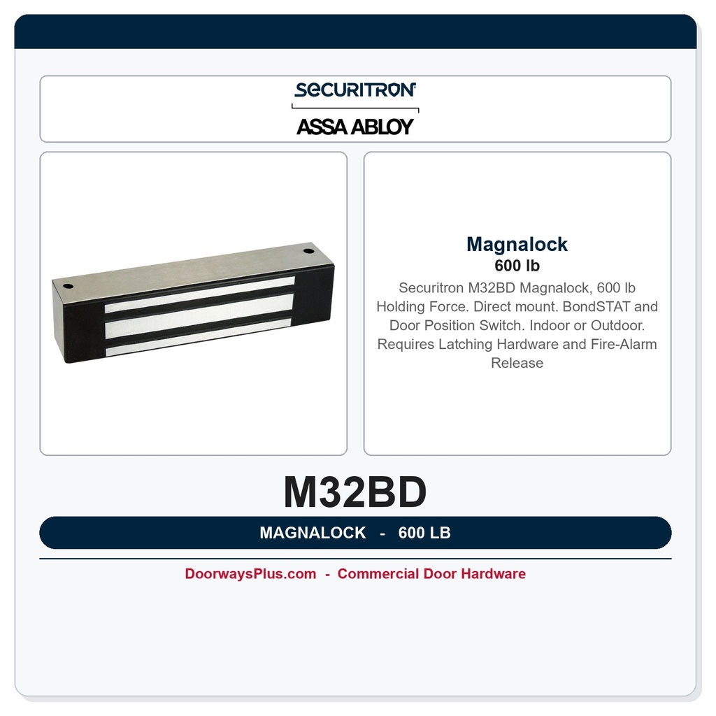 Securitron M32BD Magnalock 600 lb | Direct mount