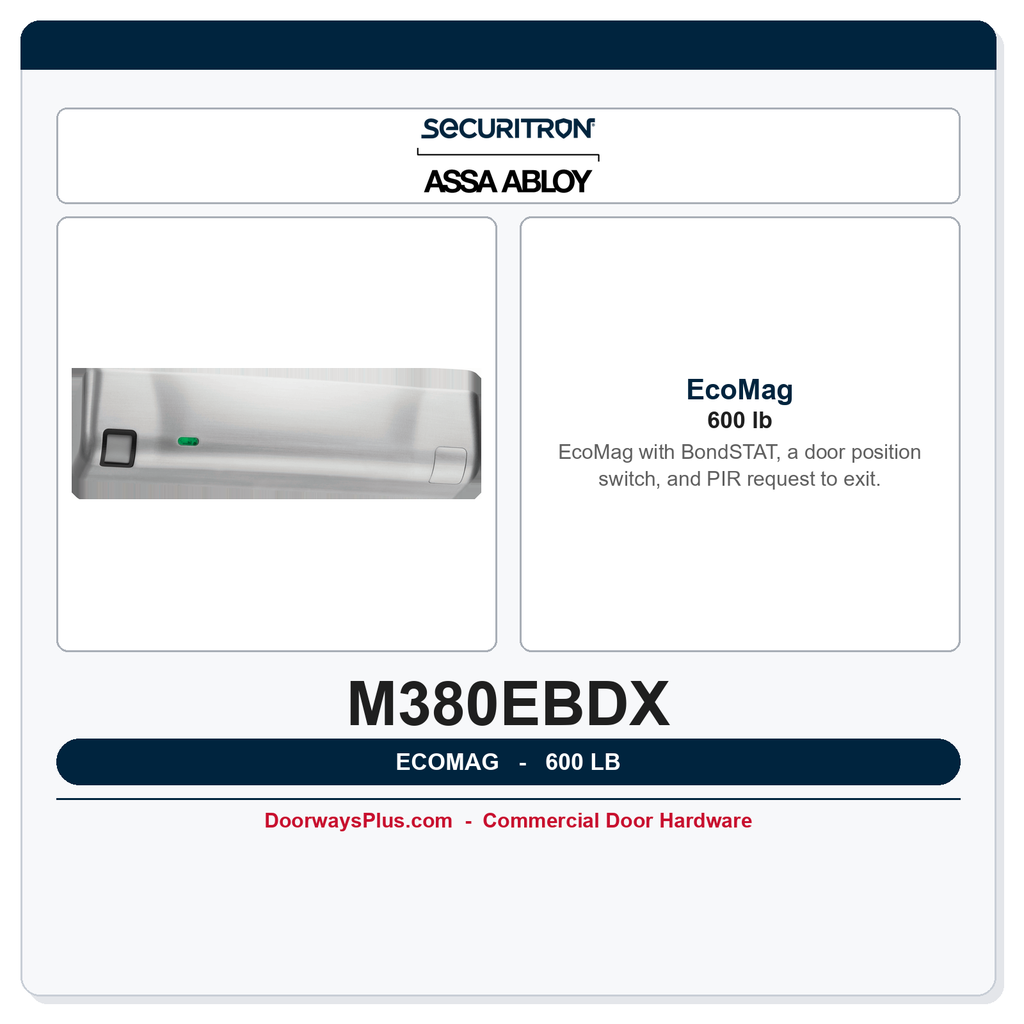 Securitron M380EBDX EcoMag | 600 lb | Indoor