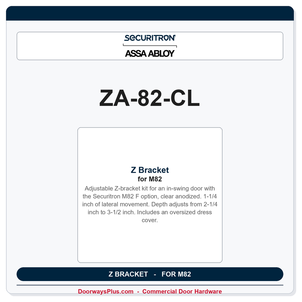 Securitron ZA-82-CL | Z Bracket